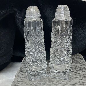 Cut crystal salt and pepper shakers
